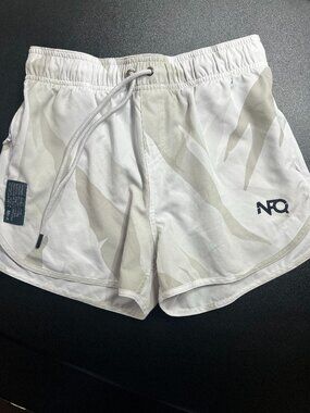 NFQ Camo Athletic Shorts Women's S Grey White Camouflage Lined Running‎ Gym